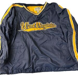 VTG Y2K STEVE & BARRY’S West‎ Virginia Windbreaker V-Neck Pullover Jacket Sz Lg